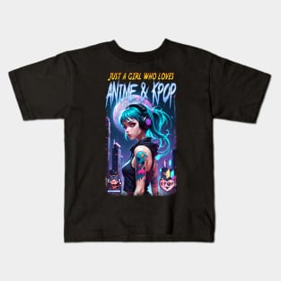 Just a girl who loves Anime & Kpop Kids T-Shirt